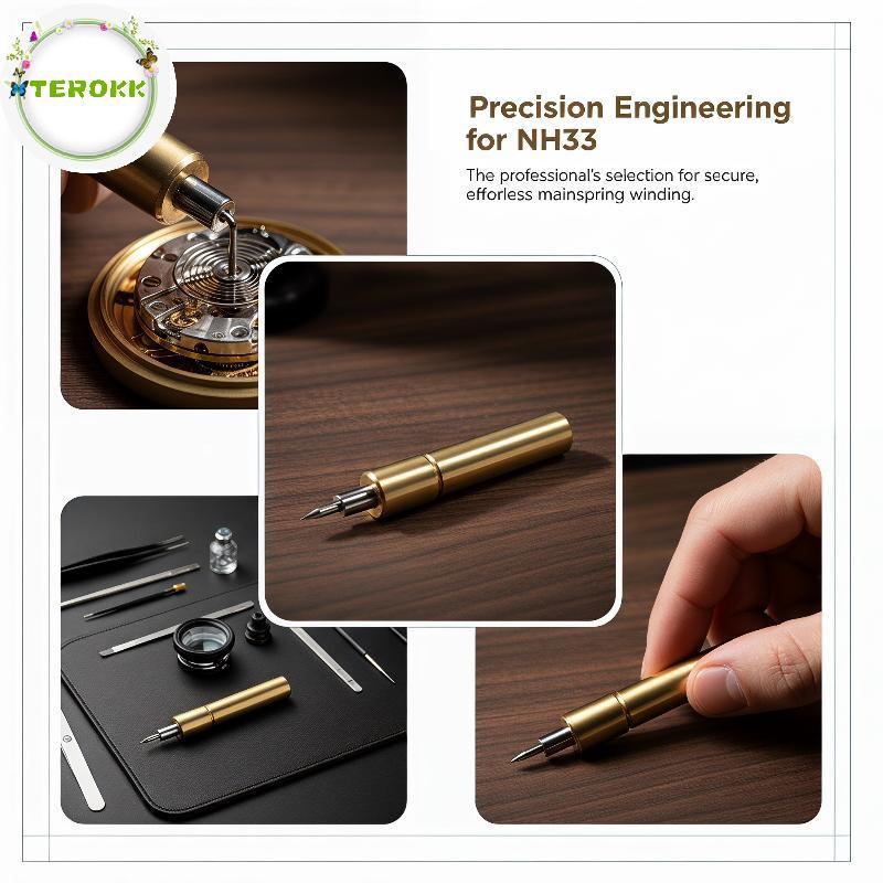 TEROKK Mainspring Winder Set Công cụ sửa chữa đồng hồ kim loại cho NH35 892 7750 8200 2000 3135 2671