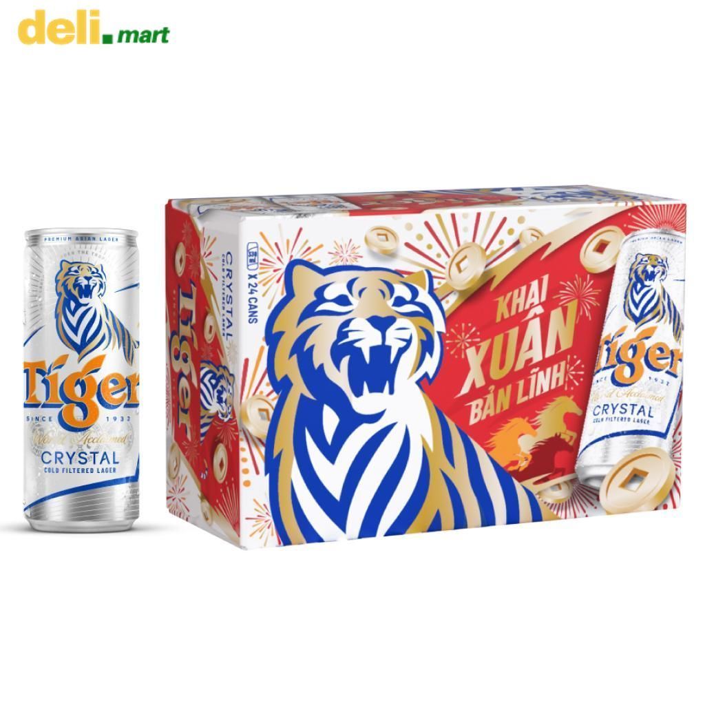 Thùng 20 lon bia Tiger Bạc 330ml