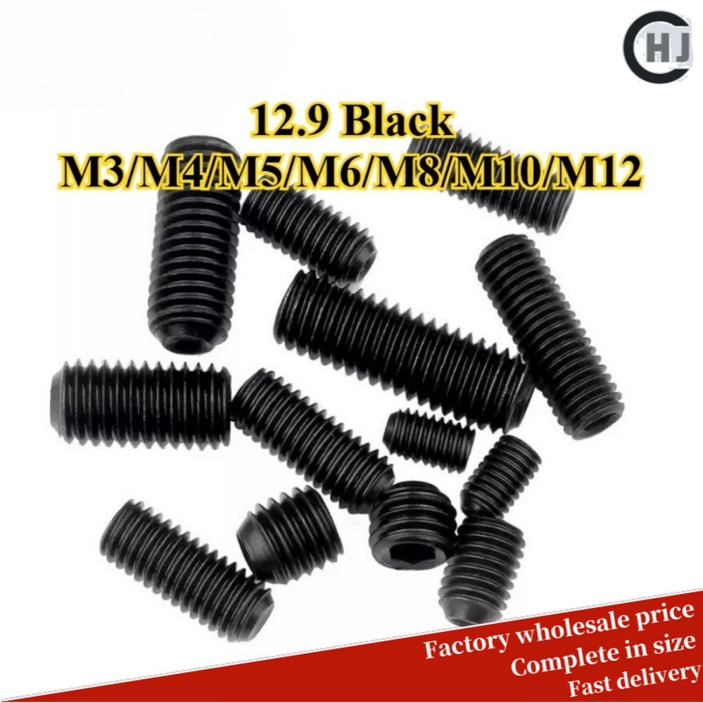 Vít lục giác không đầu thép hợp kim M3X0 M4X0 M5X0 M6X0 M8X1 M10X1 M12X1 ren mịn chống gỉ cho sửa ch