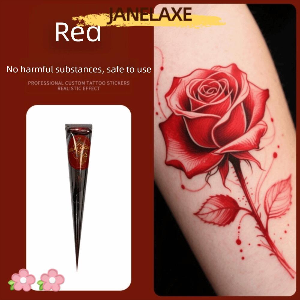 JANELAXE932JN Henna Dán Nón, Kem Xăm Henna Nâu Đen Dễ Sử Dụng, Mehndi Tạm Thời Mehndi Body Art Ink H