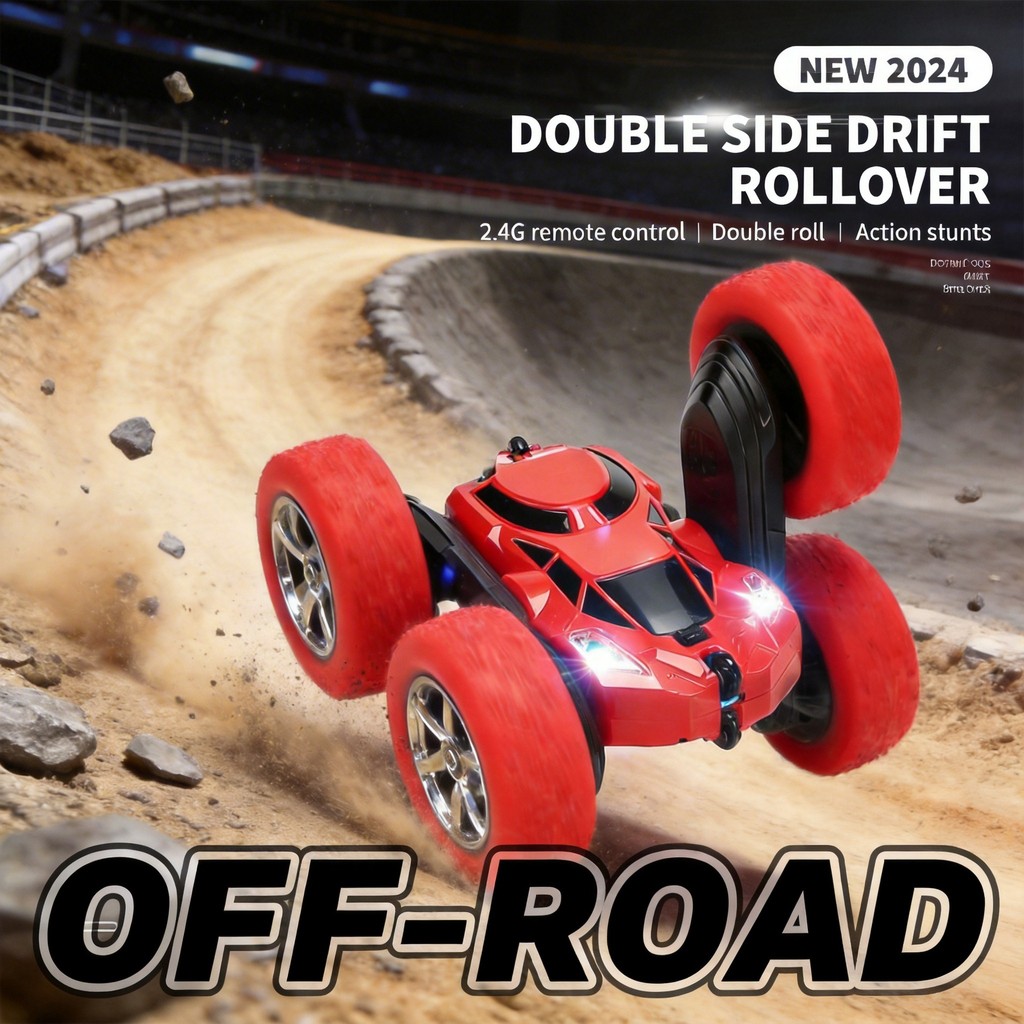 New Product~Popular high-speed double-sided stunt car360360-degree rotating off-road rolling car chi