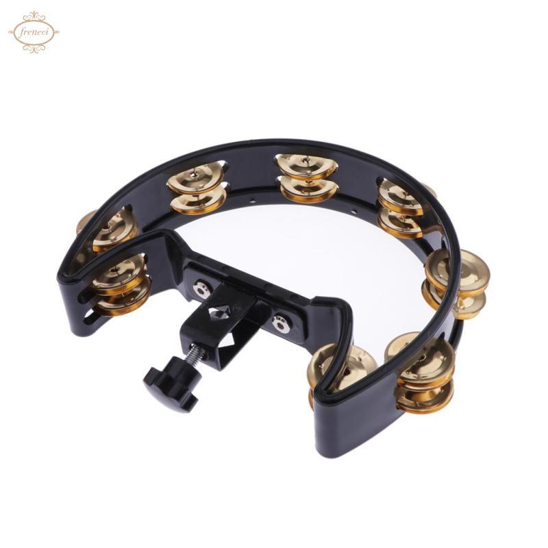 SiaBiced Music Rattle Tambourine Handbell Shaker với đồng Jingles Jazz Drum Acc