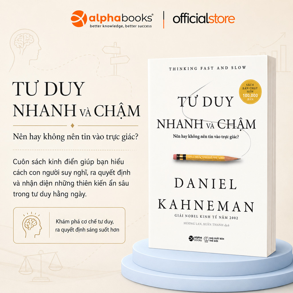 Sách - Tư Duy Nhanh Và Chậm - Thinking fast and slow (Daniel Kahneman) (Alphabooks)