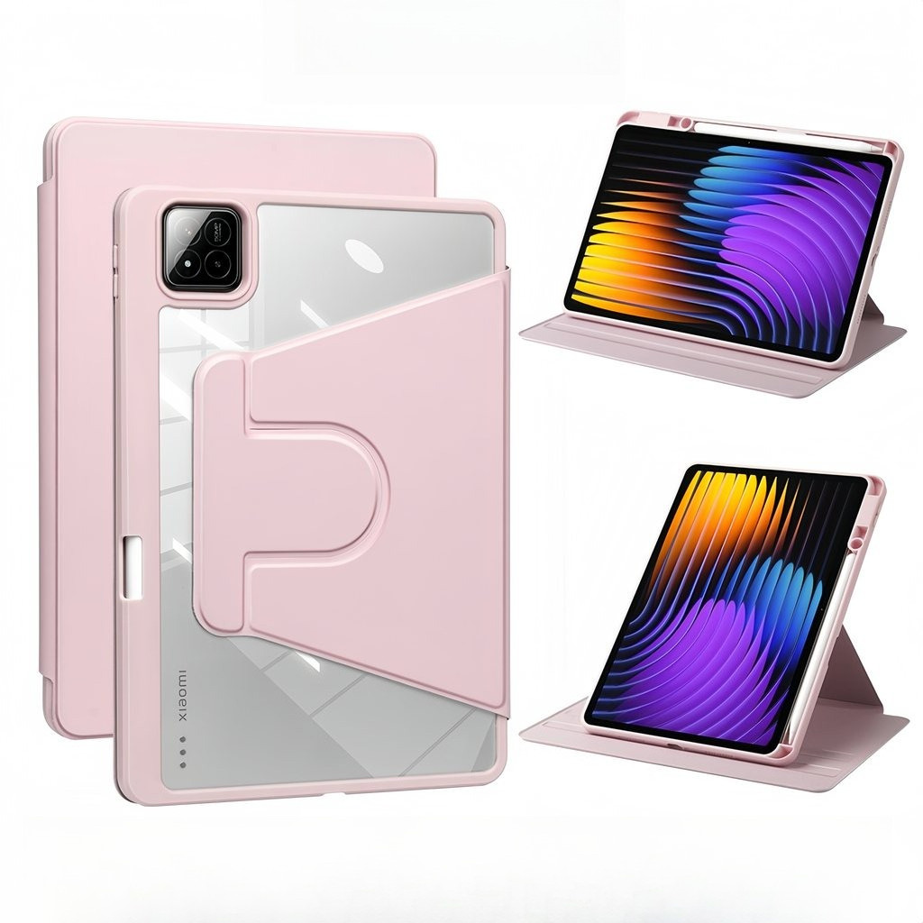 360° Vỏ bảo vệ xoay có khe cắm bút Acrylic cho Xiaomi Pad 8 8 pro 11.2 inch 2025 Poco pad X1 mipad 7