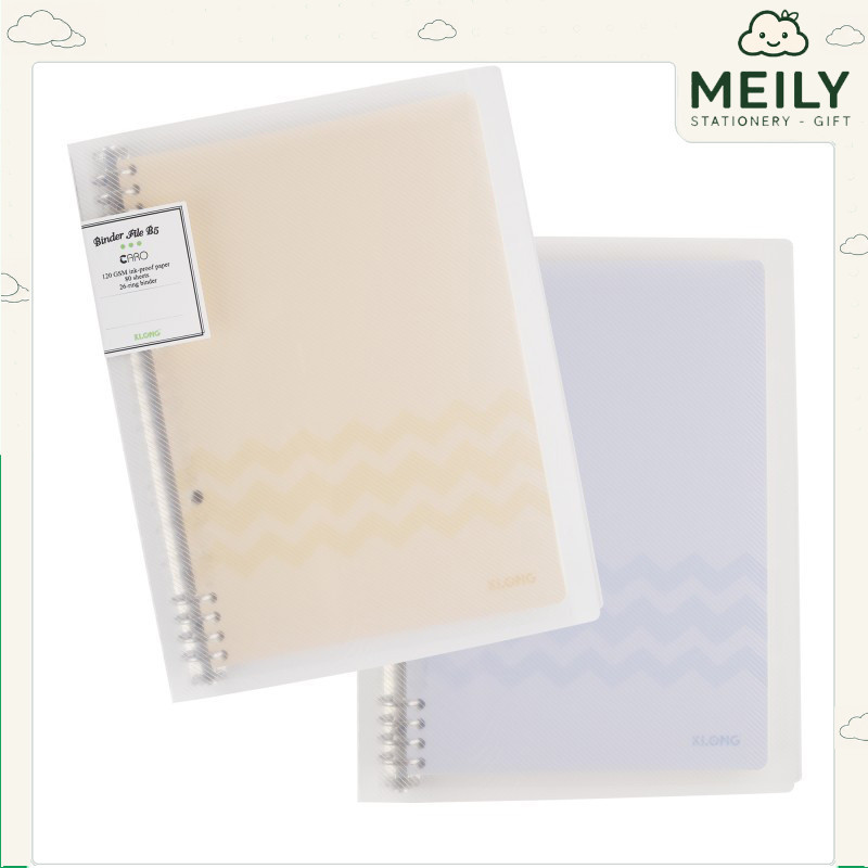 Sổ còng B5 Klong ruột chấm tròn dotgrid/caro/kẻ ngang MEILY, giấy refill binder B5 KLong tùy chọn