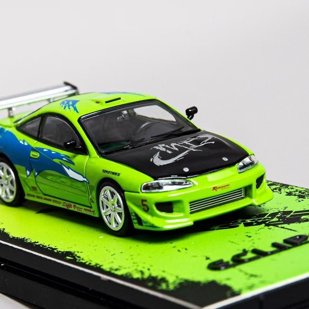 TranScenD 1:64 Fast and Furious Mitsubishi Eclipse Mô Hình Xe Mô Phỏng Quy Mô Nhỏ Hợp Kim Xe Ô Tô Mô