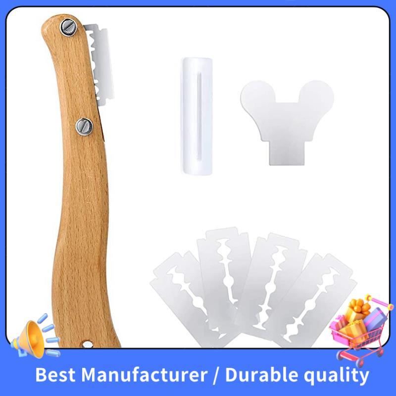 Bánh mì Lame có tay cầm bằng gỗ, Dụng cụ cắt bánh mì Lame, Dụng cụ cắt bánh mì, Dụng cụ làm bột