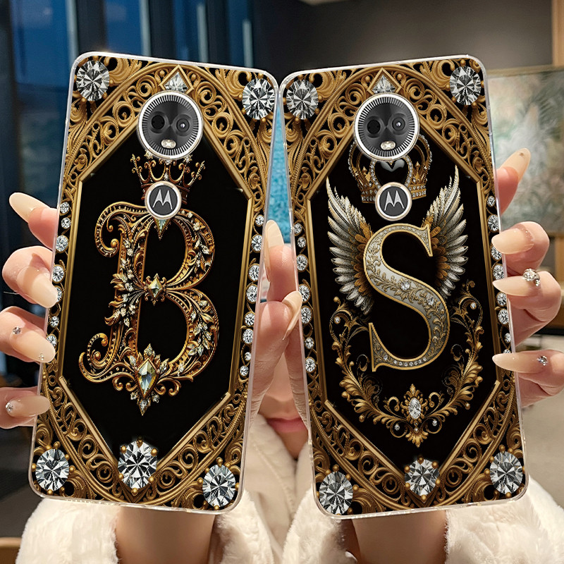 Dành Cho Motorola Moto E5 Plus / E5 Chơi Thời Trang Mới Retro Chữ Cái Ban Đầu Cặp Đôi Vỏ Điện Thoại 