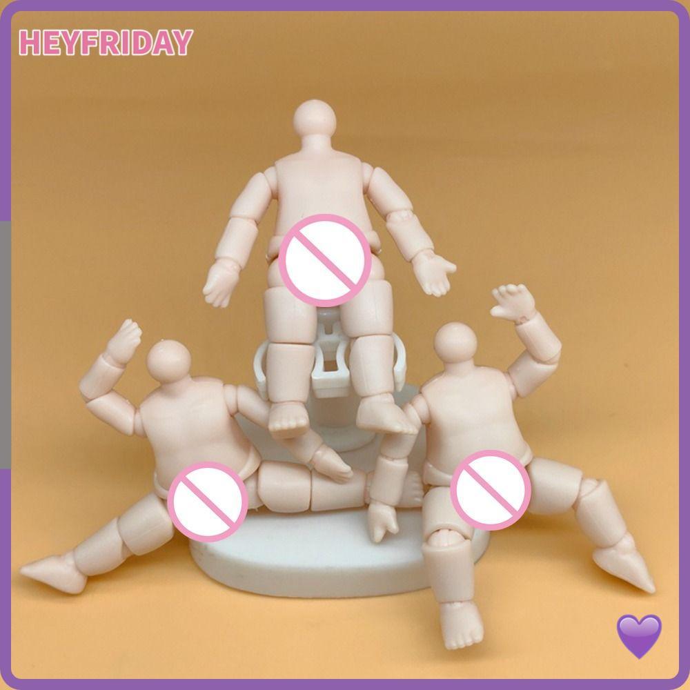 Búp bê cơ thể HEYFRIDAY, Búp bê hình búp bê Anime cao 6,3 cm, Nhiều khớp PVC Bền BJD Thân búp bê cho