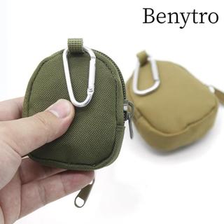 Túi đựng móc khóa BENYTRO, Túi đựng chìa khóa có kéo màu trơn Mini, Hộp đựng tiền xu di động chống nước có móc khóa Ví đựng tiền xu ngoài trời
