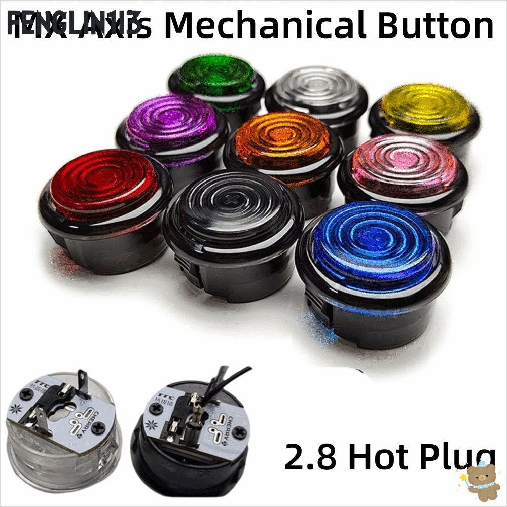 Nút Arcade FENGLIN1I3 ST-M4, Nút Arcade HITBOX cơ học tương thích Trục MX, Nút điều khiển khung đen 