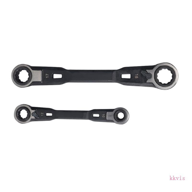 KS 2 Cái Hai Đầu Cờ Lê Ratcheting Hộp Đôi Cuối Cờ Lê Cờ Lê Phanh Cờ Lê Mở Đầu Cờ Lê Bộ Sửa Chữa