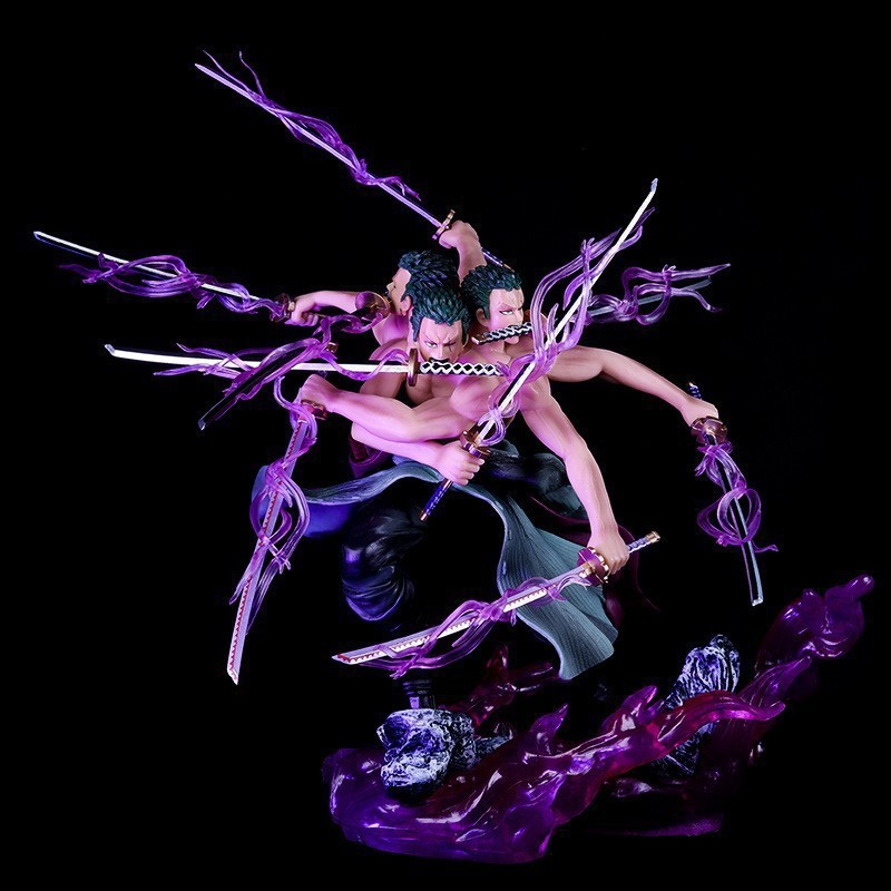 797E One Piece Series Statue: Three-Headed, Six-Armed, Nine-Knife Style Zoro Action Figure, Battle Z