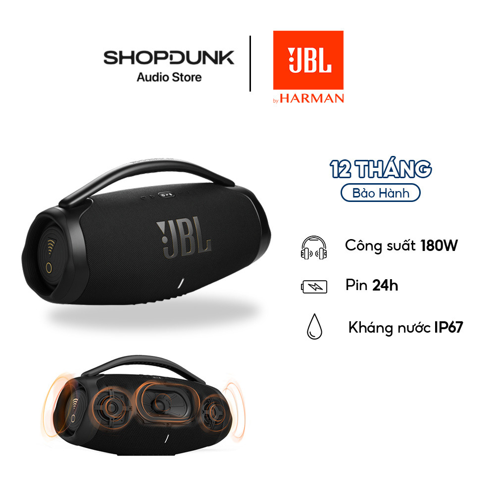 Loa JBL BoomBox 3 Chính Hãng PGI Màu Đen - Bảo Hành 12 Tháng