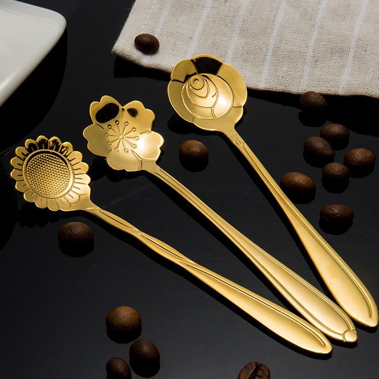 Sakura small spoon, bird's nest style spoon, premium flower coffee dessert spoon7daily Premium Japan