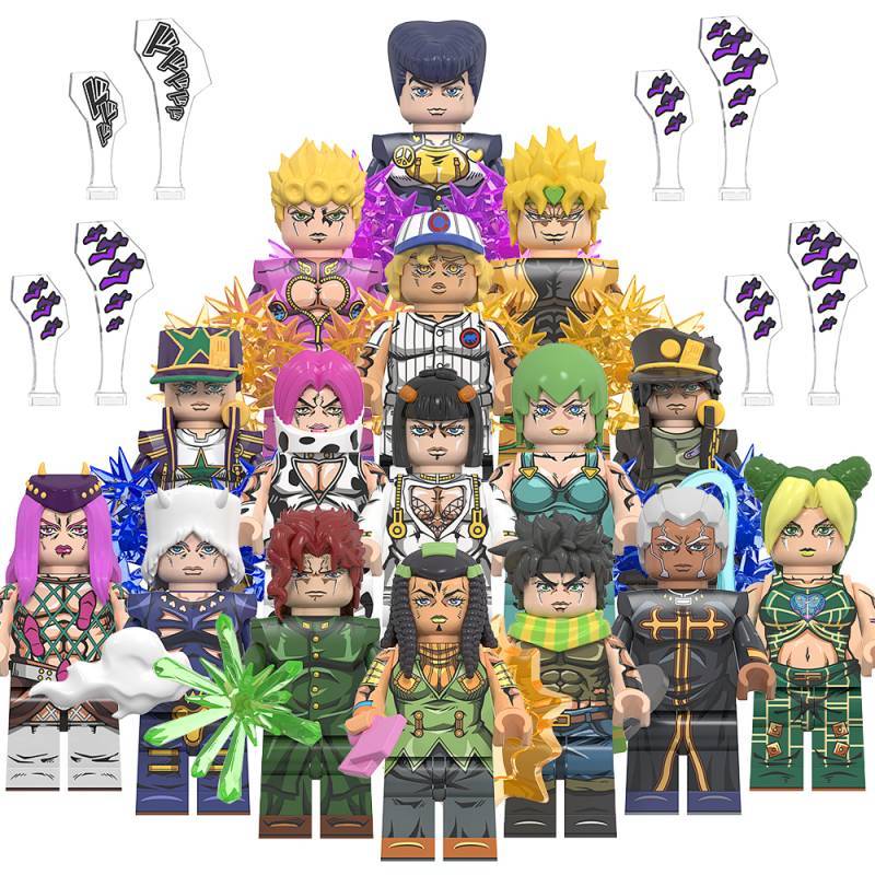 JoJo's Wonderful Adventure Kujo Jotaro Kujo Jotaro Kujo Jotaro Puzzle Assembled Building Block Toys 