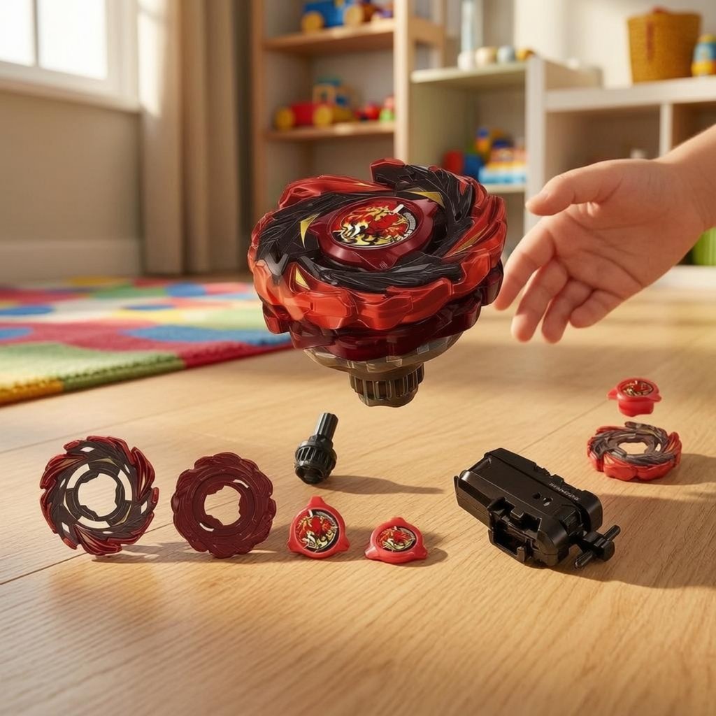 Battle Top Toy Mũi nhọn Launcher Xoay Quay Top Set Launcher Hình tròn