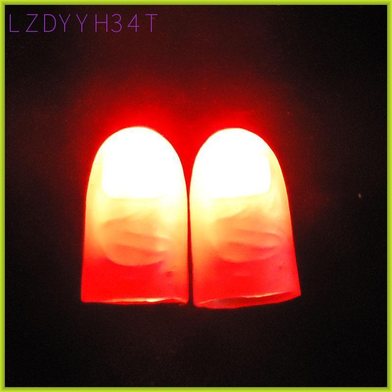 2 Chiếc Magic Light Up Finger Fingers LED Tricks Thumb Props Magic Light Up Finger Toy Tricks Thumb 
