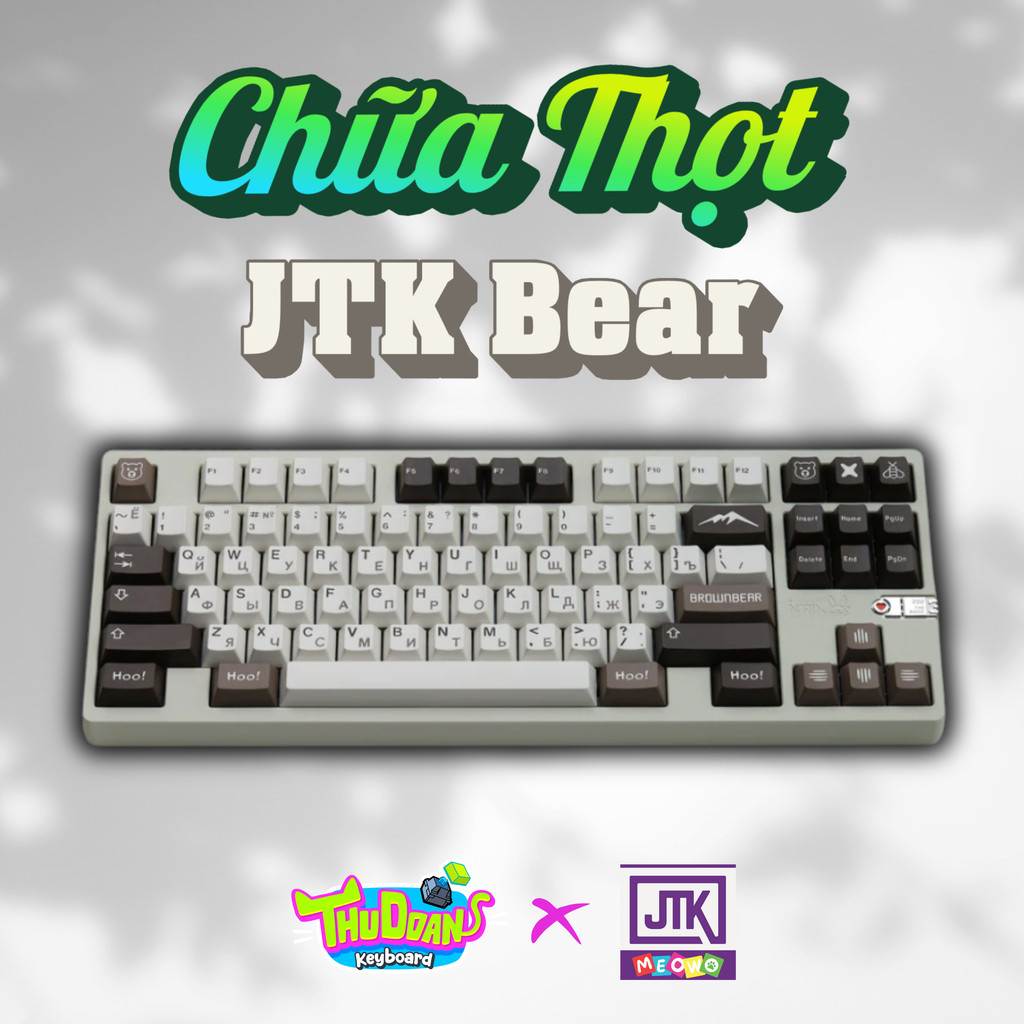 [JTK Bear] Chữa Thọt | NÚT LẺ Keycap JTK Profile Cherry | Chất Liệu ABS Double Shoots | Keycap JTK |