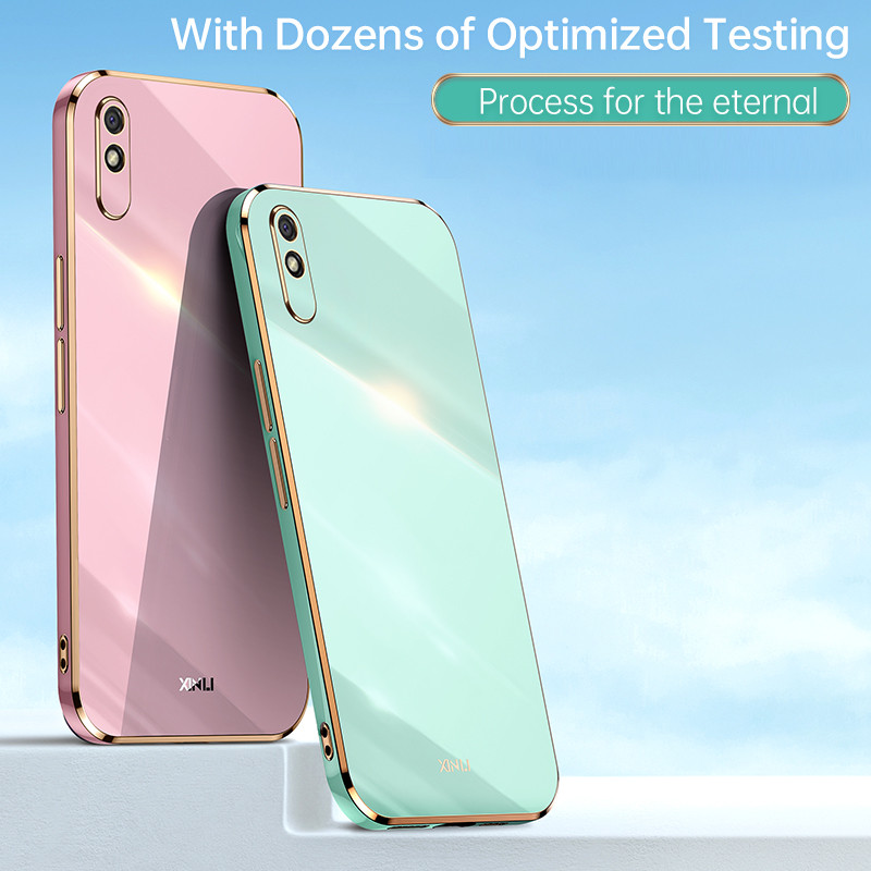 Mạ Khung Vuông Ốp Lưng Điện Thoại Redmi 9A Sport Redmi 9AT M2006C3LG, M2006C3LI, M2006C3LC, M2004C3L