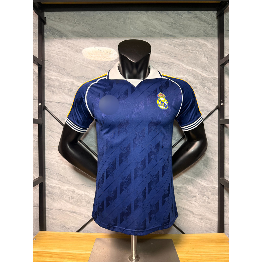 Áo đấu màu xanh cổ điển Real Madrid 2026-2027 Phiên bản cầu thủ World Cup, áo bóng đá, hỗ trợ tùy ch