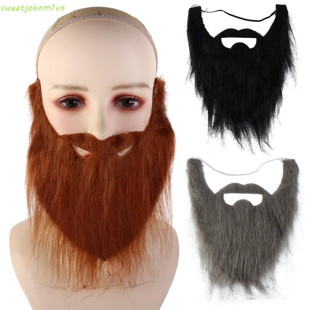 SWEETFASHION Râu Giả Thực Tế, Râu Giả Giả Giả Râu Giả Halloween ria mép Giả, Râu Giả Nhân Tạo DIY Lô