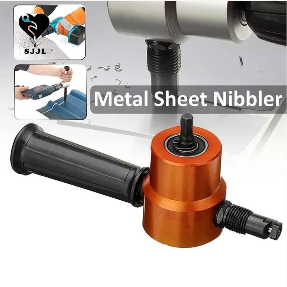 SJJL Cắt kim loại Nibbler, Nibbler hai đầu có thể điều chỉnh, Máy khoan điện Tấm đính kèm kim loại M