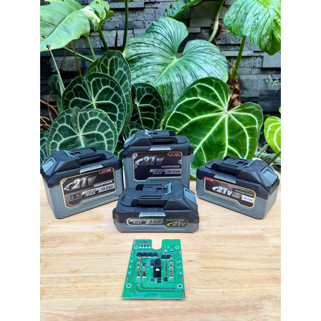 (IV 21700) Vỏ mạch Makita 5 cell, 10 cell, 15 cell , 20 CELL 21700 sạc adapter , mạch 120a, có led b