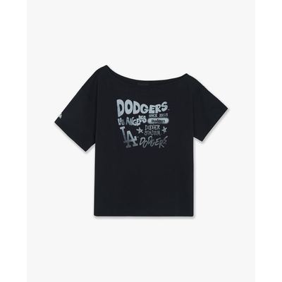 MLB - Áo trễ vai nữ tay ngắn Street Graphic_3FTSB6763-07BKS
