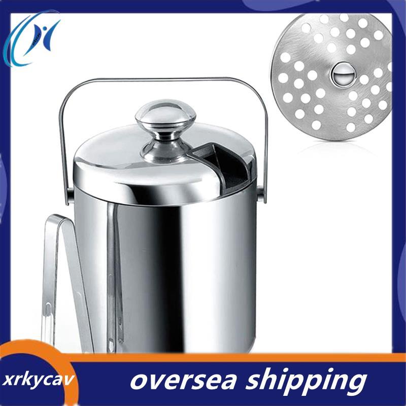 Xô đá có nắp, Xô đá hai lớp có nắp, bằng thép không gỉ, Xô đá cách nhiệt 1,3 lít