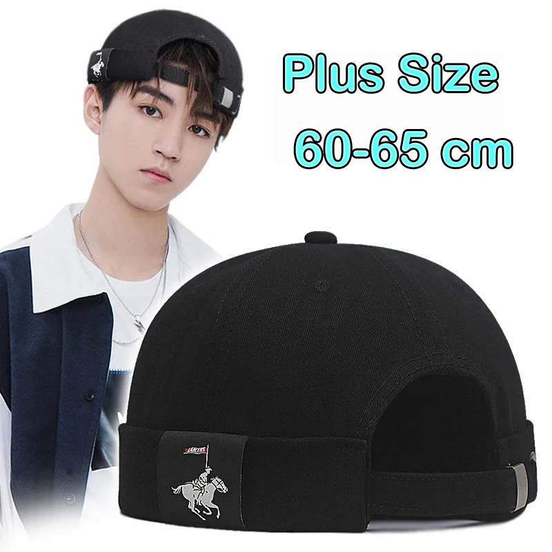 Bố Chống Nắng Kích Thước Lớn 60-65cm Mái Vòm Người Lớn Không Vành Beanie Skullcap Thủy Thủ Cotton Do