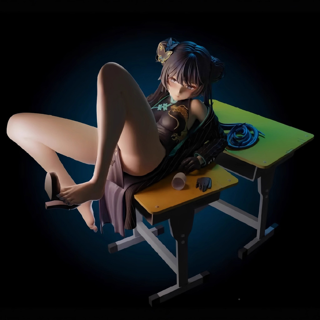 DCTE Minifei Sakisa Figure, Blue Archive, Longhua Sakisa, Large-Scale 2D Anime Figure Model Ornament