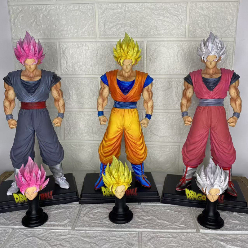 3LLV Dragon Ball GT Super Saiyan 2 Goku Trendy Figurine PVC Model toys, two-dimensional anime figure