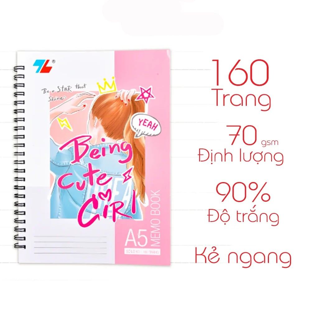 Sổ lò xo dọc Thiên Long A5 160T MB-004
