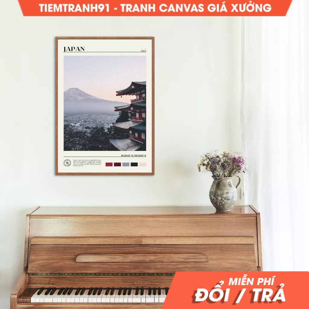 Tranh treo tường, Oil Paint, Japan Wall Art, Japan Poster, Japan Photo, Japan Wall Decor, Tokyo, Asi