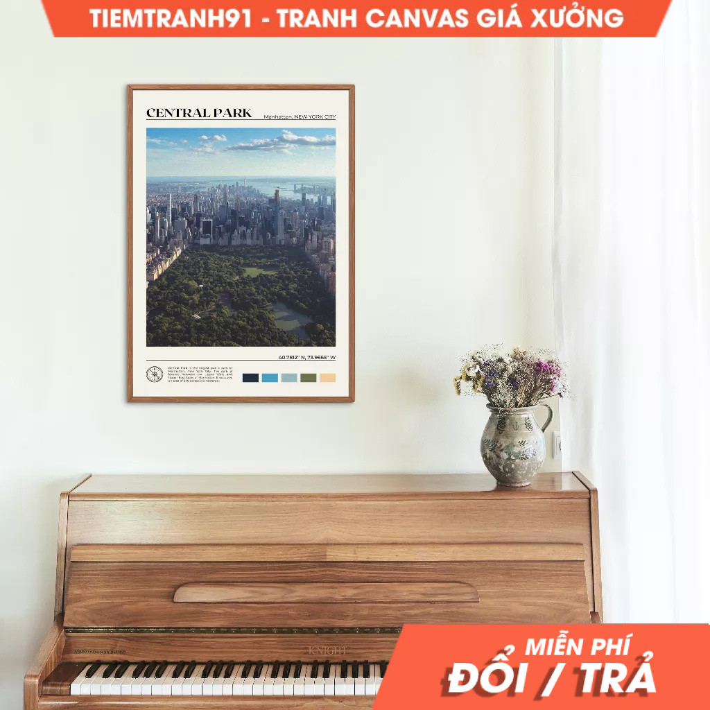 Tranh treo tường, Oil Paint, Central Park Wall Art, Central Park Poster, Central Park Photo,  New Yo