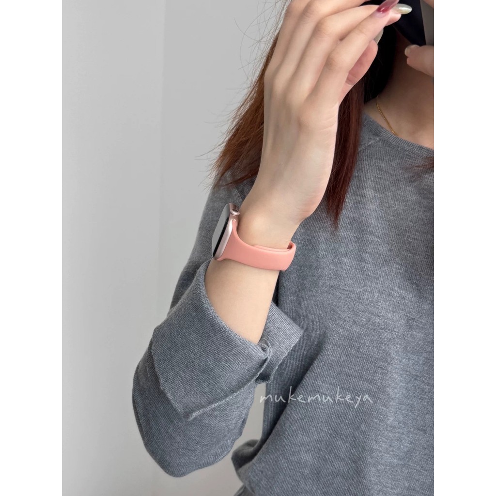 Thích hợp cho Apple Watch Silicone Dây đeo thắt lưng nhỏ Apple watch8 Vòng đeo tay nữ iwatch Dây đeo