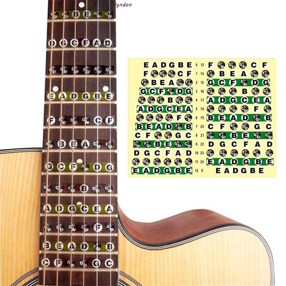 LYNDON Guitar Note Sticker Đàn Guitar Điện Phụ Kiện Đàn Guitar Học Nhạc Cụ Ngón Tay Dán Frets Note D