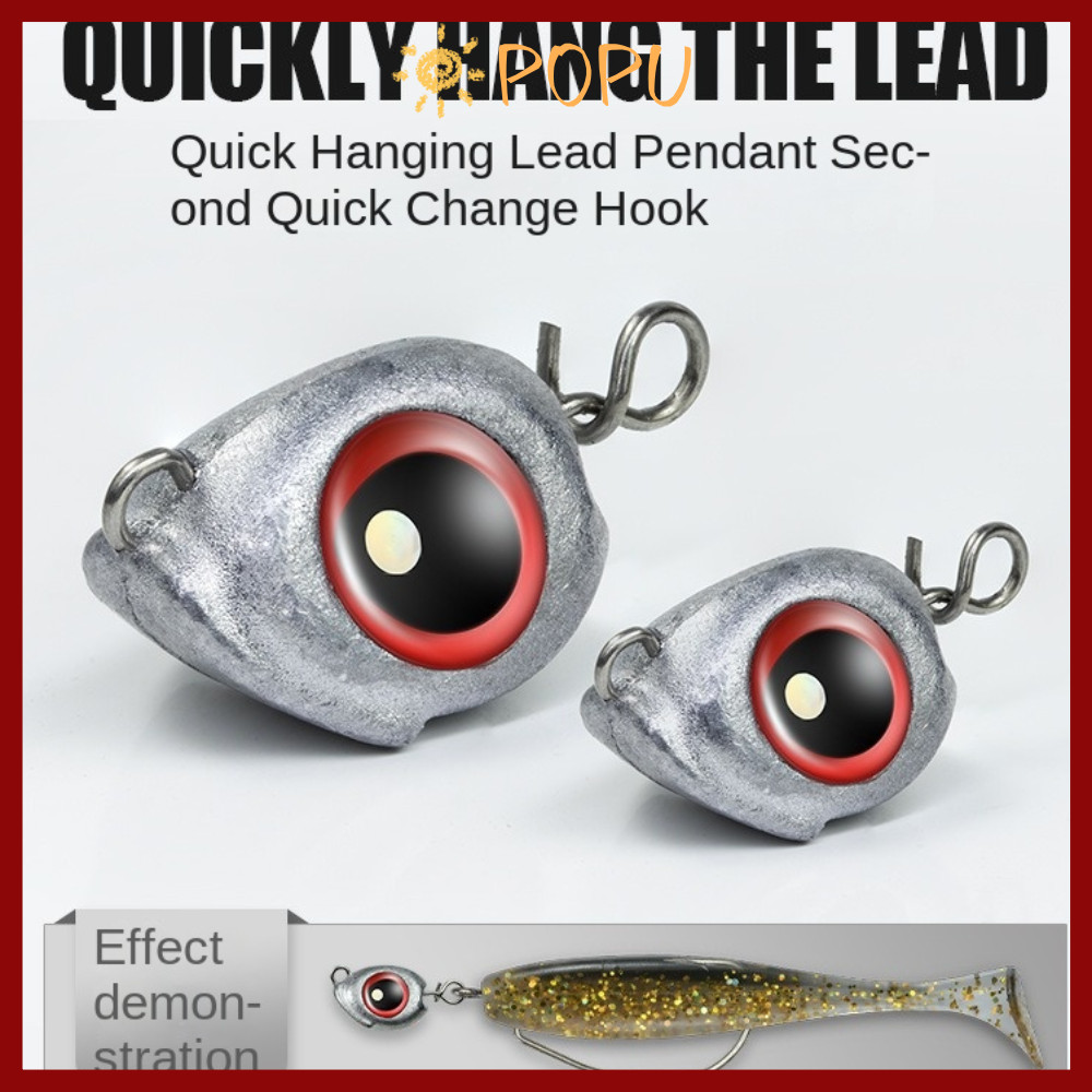 Chậu rửa mồi chì POPU, Mắt to 3.5g / 5g / 7g / 10g Swimbait Jig Heads, 2025 Hard Jig Head Bottom Jig