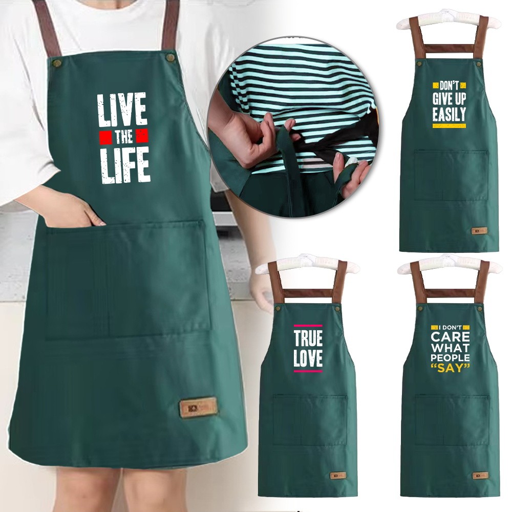 Celemek Barbecue oil-proof Premium apron Protect cloth Student Culinary Classroom Apron phrase Patte