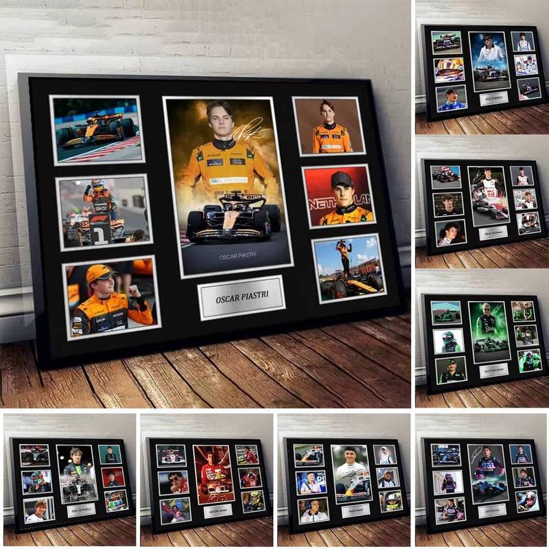 F1 Oscar Piastri Driver Ký Ảnh Cắt Dán Tường Nghệ Thuật Công Thức 1 Đua Autograph Canvas Art