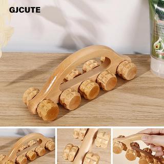 24H SHIP⚡GJCUTE 10 Bánh Xe Con Lăn Xe Bằng Gỗ Thư Giãn Tay Massage Dụng Cụ Vòm Tay Cầm Máy Mát Xa Cho Mặt Ne Đầu Chân Bấm Cơ Thư Giãn WTD