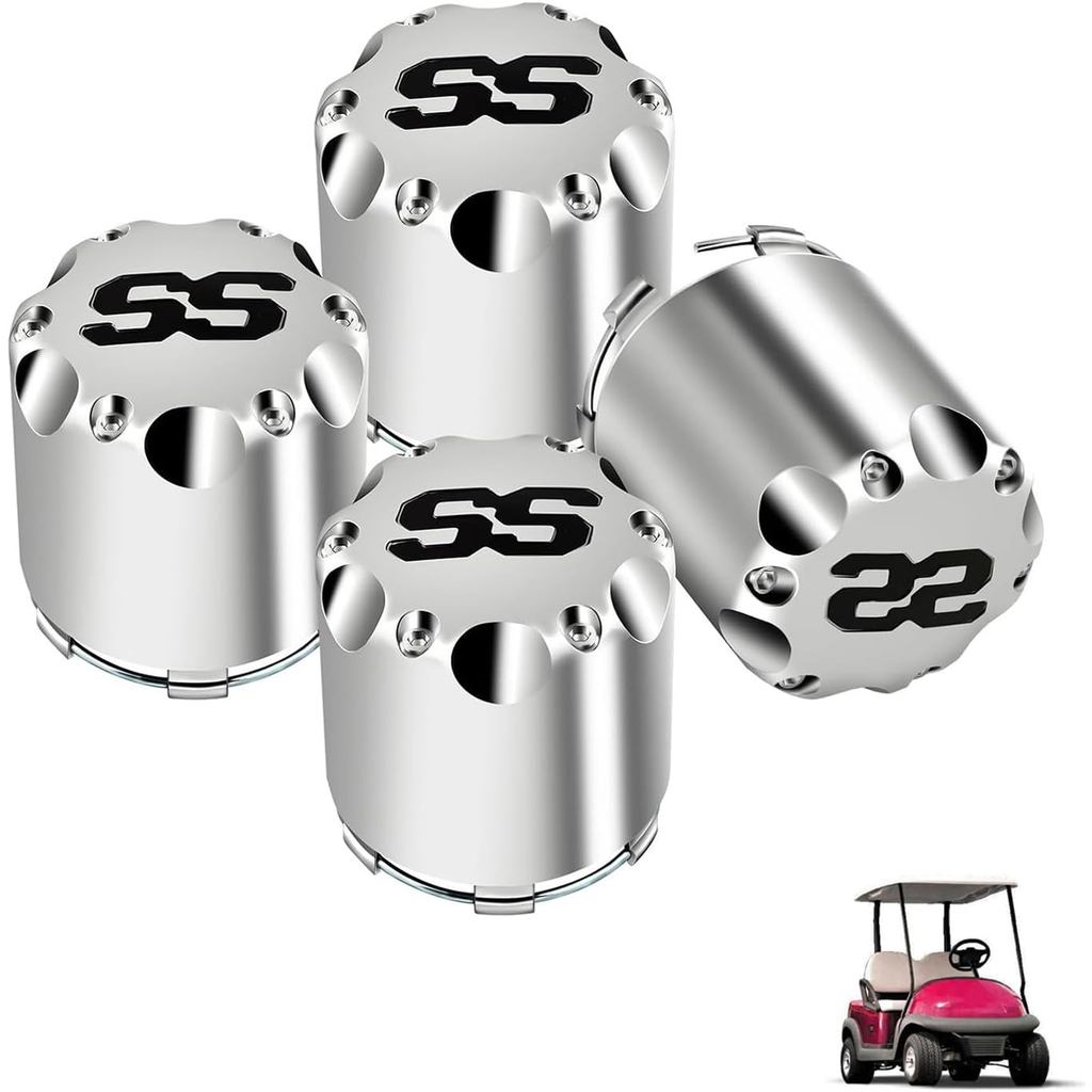 DRIVE UP SS Golf Cart Wheel Center Cap Cover Thích hợp cho Yamaha, Club Car và EZGO Golf Cart, Push 