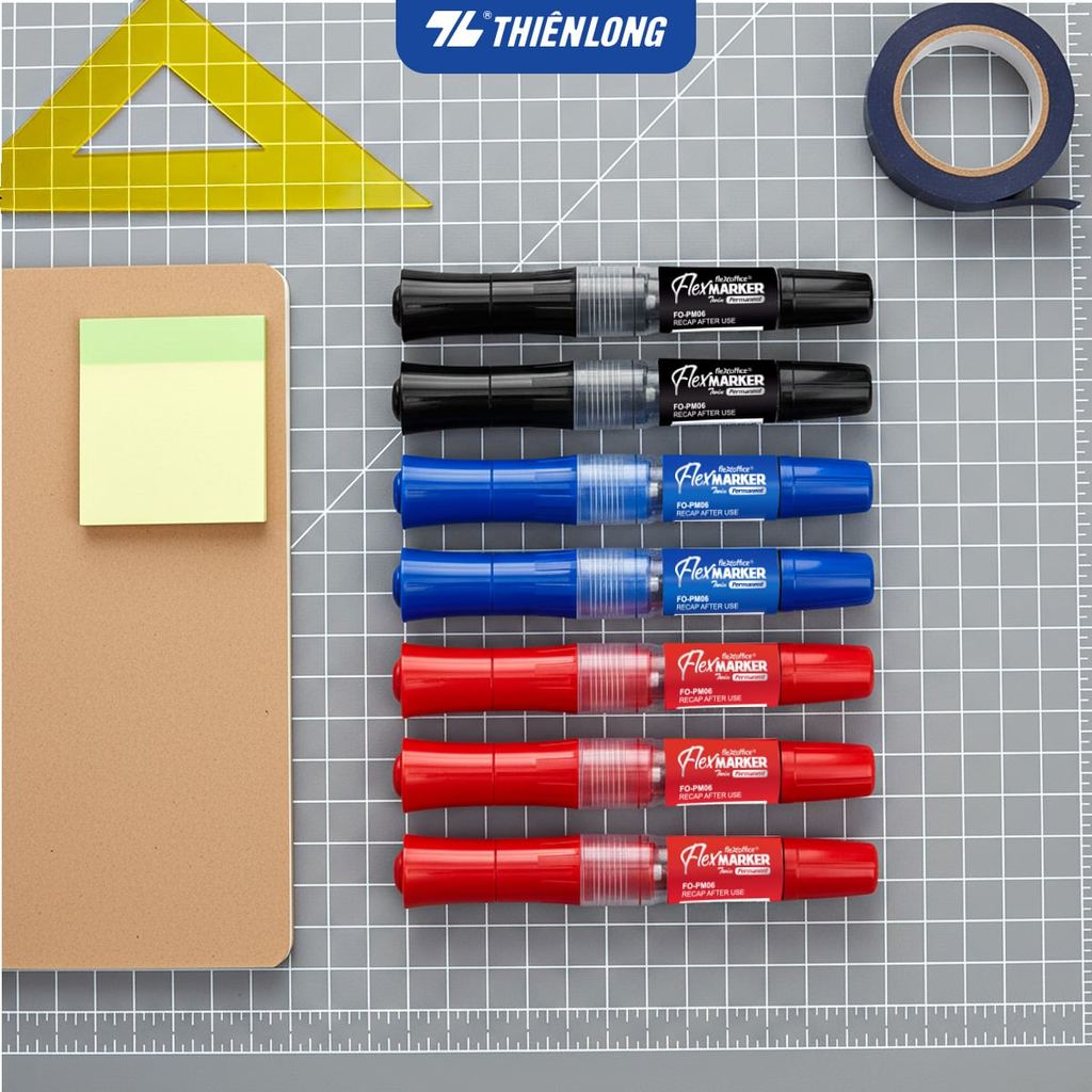 Combo 10 Bút lông dầu Flexoffice Flex Marker FO-PM06/XK - Hàng xuất khẩu