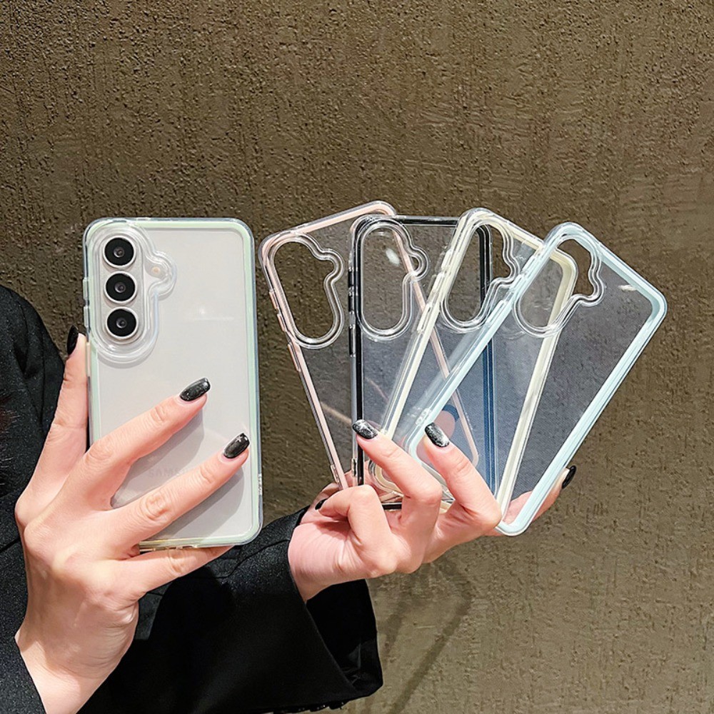 Ốp Điện Thoại Trong Suốt Khung Màu Kẹo Sang Trọng Cho Redmi 14C 14R A4 A3 Pro 13C 13R K60 K70 K80 Pr