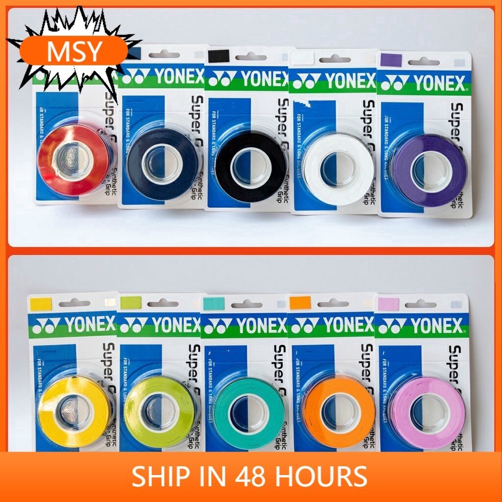 Yonex Grip AC102C (3 cái trong 1 cuộn / gói) Yonex Super Grap Tổng hợp Overgrip Tennis Grip AC102EX