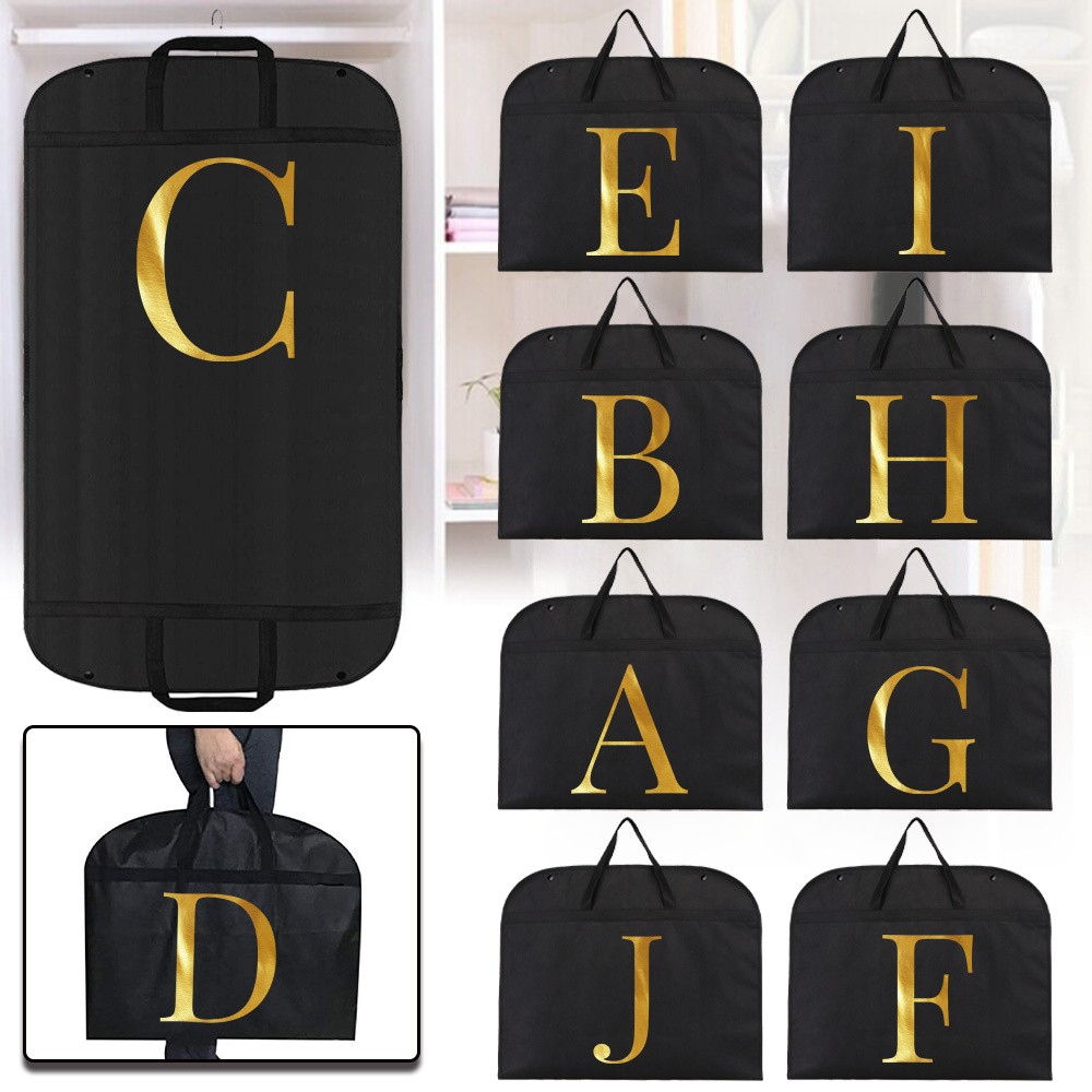 Dust Cover Suit Cover Wardrobe Garment Protector Non-Woven Washable Storage Bag letter Series