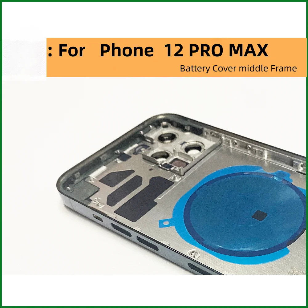 Dành Cho iPhone 12 Pro 12 Pro Max Vỏ Pin + Khung Giữa + Nút Bên + Dụng Cụ Khay Thẻ SIM