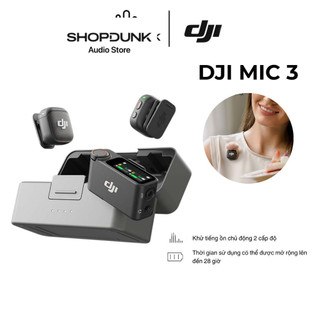 Micro Không Dây DJI Mic 3 Cài Áo Khử Ồn Mạnh Mẽ Chính Hãng Bảo Hành 12 Tháng