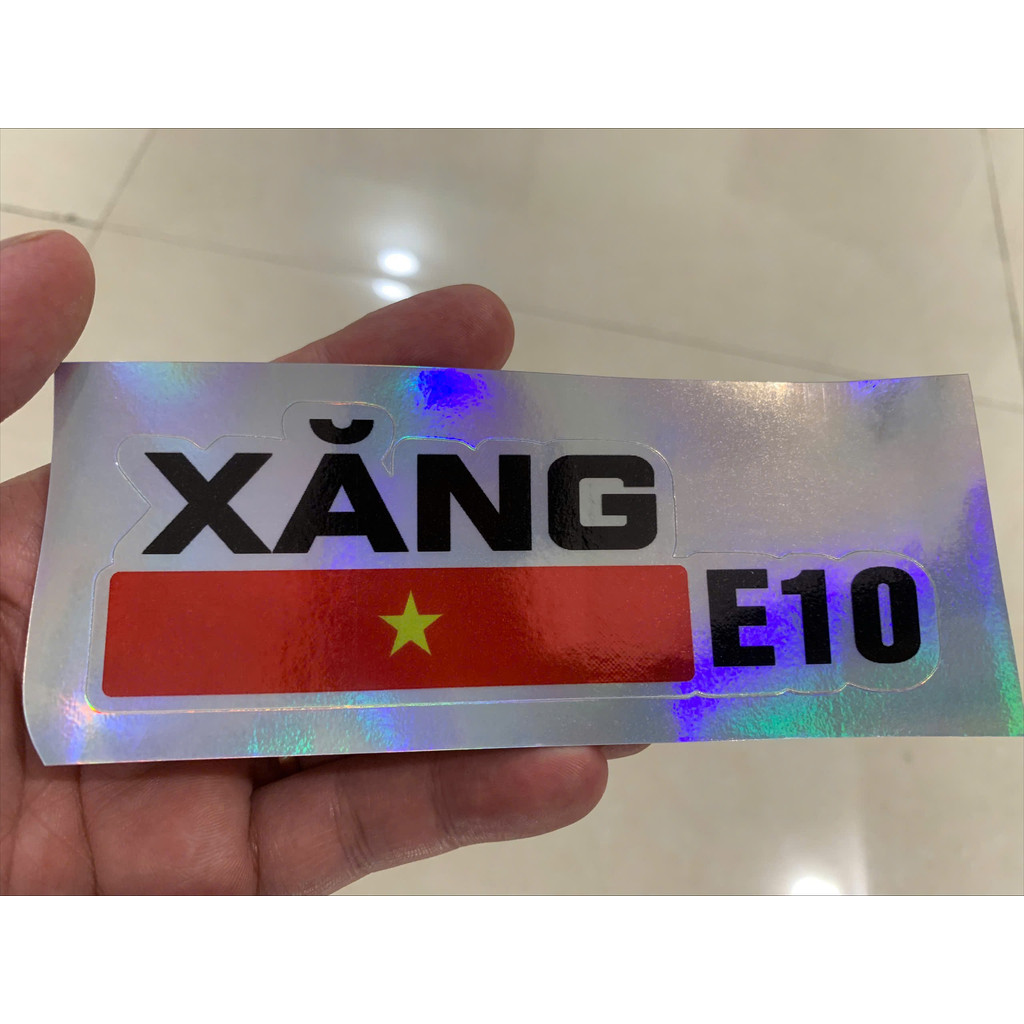 Tem dán nắp bình xăng dầu ô tô, xăng A95, dầu diesel 0.001S, cờ Việt Nam, logo dán xe, Mày mò Store